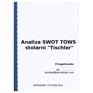Analiza SWOT TOWS stolarni "Tischler"