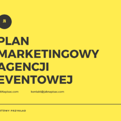 Plan marketingowy agencji eventowej "6points"