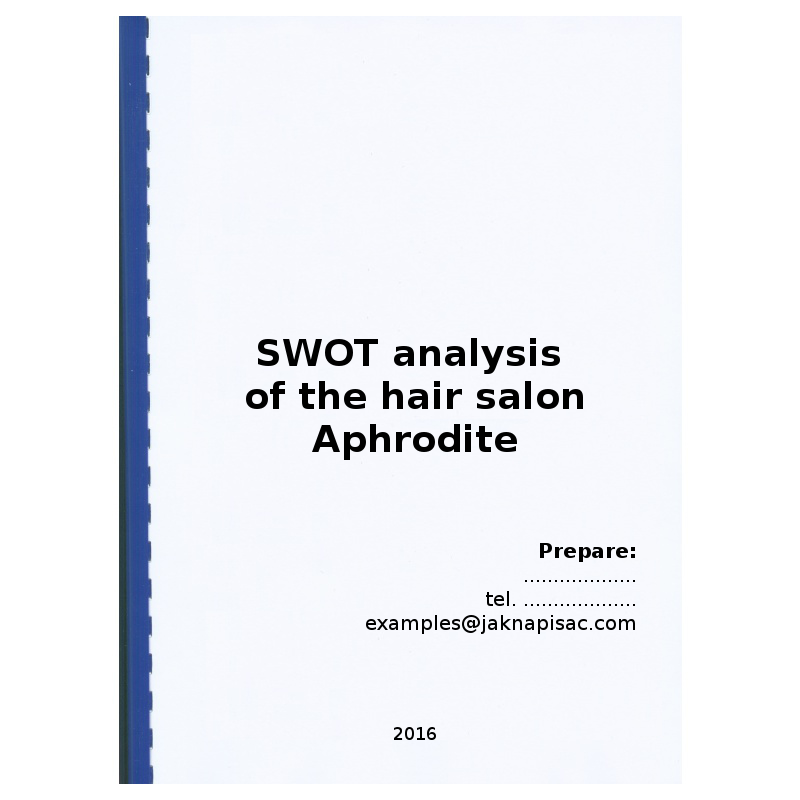 The SWOT analysis of a hair salon - example