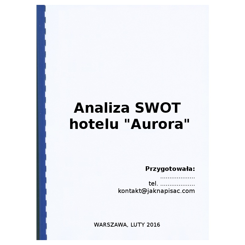 Analiza SWOT hotelu "Aurora" - przykład